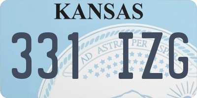 KS license plate 331IZG