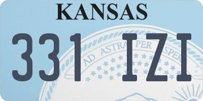 KS license plate 331IZI