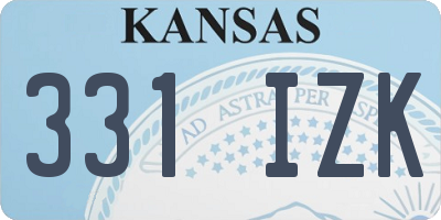 KS license plate 331IZK