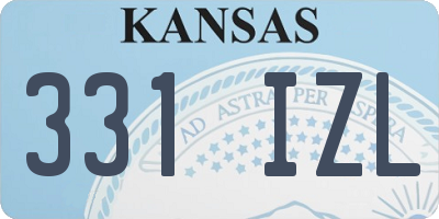 KS license plate 331IZL