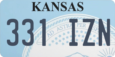 KS license plate 331IZN