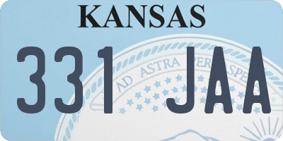 KS license plate 331JAA