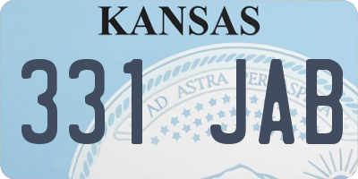 KS license plate 331JAB
