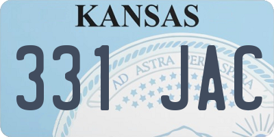KS license plate 331JAC