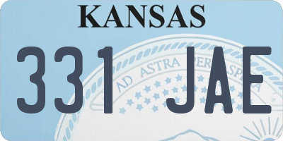 KS license plate 331JAE