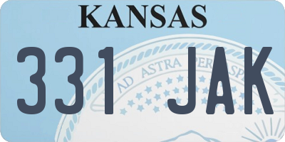KS license plate 331JAK