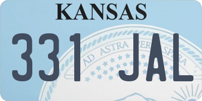 KS license plate 331JAL