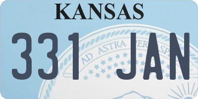 KS license plate 331JAN