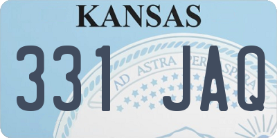 KS license plate 331JAQ