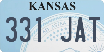 KS license plate 331JAT