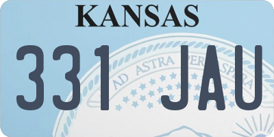KS license plate 331JAU