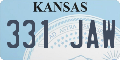KS license plate 331JAW
