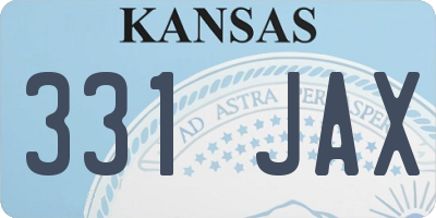 KS license plate 331JAX