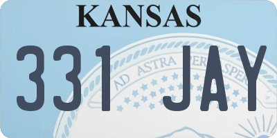 KS license plate 331JAY