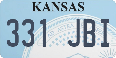 KS license plate 331JBI