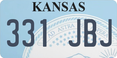 KS license plate 331JBJ