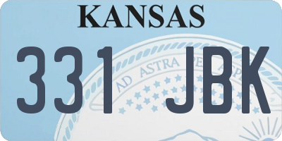 KS license plate 331JBK