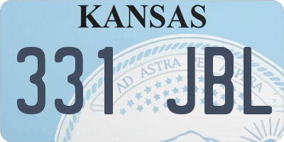 KS license plate 331JBL