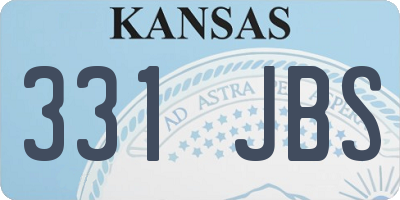KS license plate 331JBS