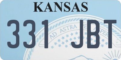 KS license plate 331JBT