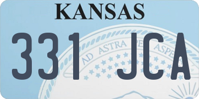 KS license plate 331JCA