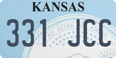KS license plate 331JCC