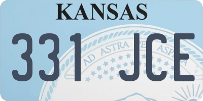 KS license plate 331JCE