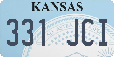 KS license plate 331JCI