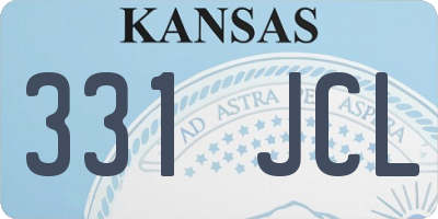 KS license plate 331JCL