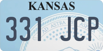 KS license plate 331JCP