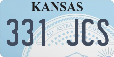 KS license plate 331JCS
