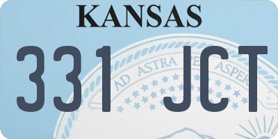 KS license plate 331JCT