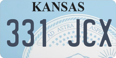 KS license plate 331JCX