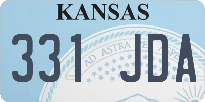 KS license plate 331JDA