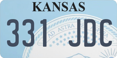 KS license plate 331JDC
