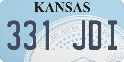 KS license plate 331JDI
