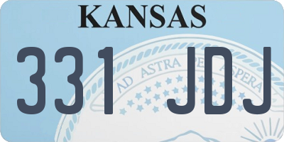 KS license plate 331JDJ