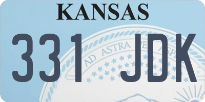 KS license plate 331JDK