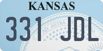 KS license plate 331JDL