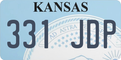 KS license plate 331JDP