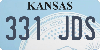 KS license plate 331JDS