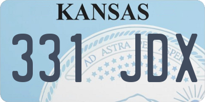 KS license plate 331JDX