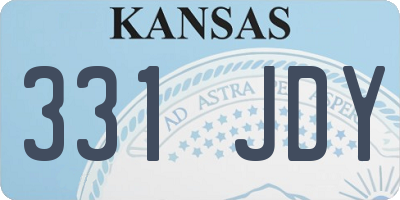 KS license plate 331JDY