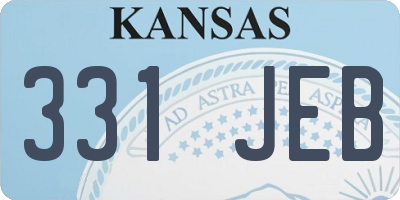 KS license plate 331JEB
