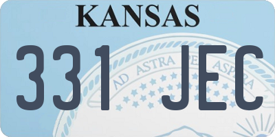 KS license plate 331JEC