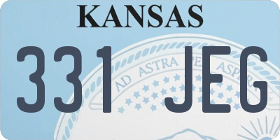 KS license plate 331JEG