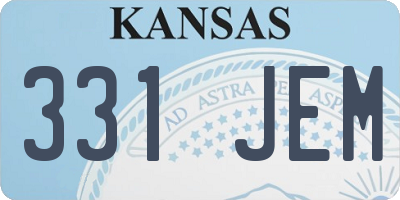 KS license plate 331JEM