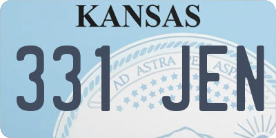 KS license plate 331JEN