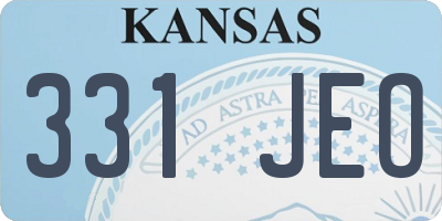 KS license plate 331JEO