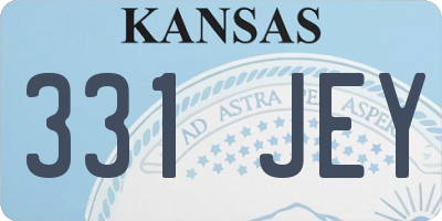 KS license plate 331JEY